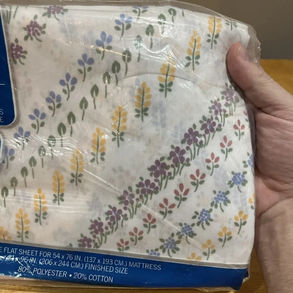 Vtg Morgan Jones‎ Twilite By Springs Vintage Full Flat Sheet Floral Cottagecore